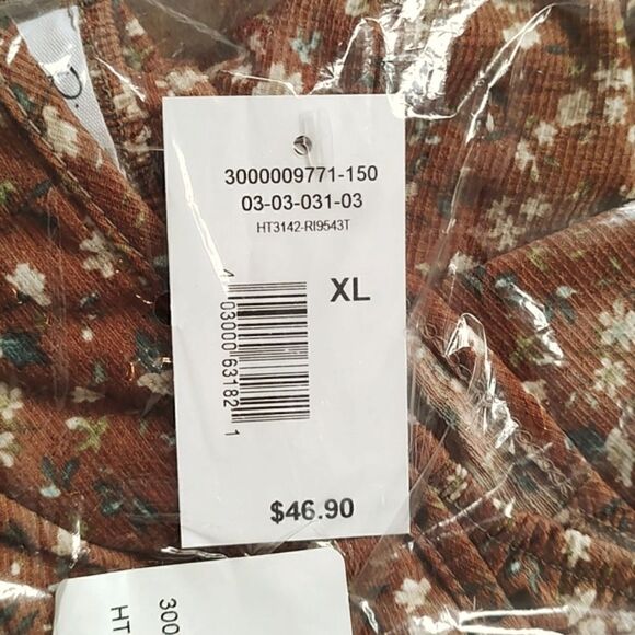 Ripe Long Sleeve Ruched Front Lightly-ribbed V-neck Women's Size XL Top - Picture 7 of 8